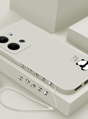 适用opporeno9pro手机壳新款Reno9液态硅胶保护套por男女个性reno9pro+镜头全包防摔软壳pr0十简约薄外壳熊猫