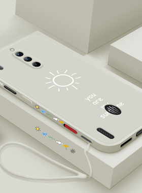 适用努比亚红魔8pro十手机壳液态硅胶新款简约小太阳红魔8pro+保护套nubia个性创意男潮NX729J全包防摔软外壳