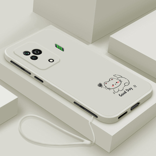 适用黑鲨5手机壳新款5pro液态硅胶保护套pr0游戏散热小米黑鲨5rs镜头全包防摔软壳黑沙潮男女生卡通线条小猫