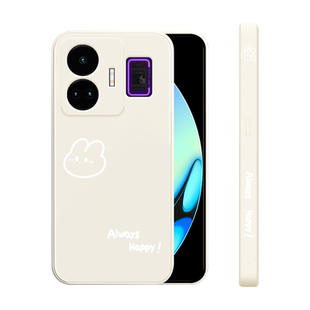 适用realme真我GTNeo5手机壳新款gtneo5se液态硅胶保护套简约gtneo3镜头全包防摔GTneo2软壳2T个性外壳开心兔