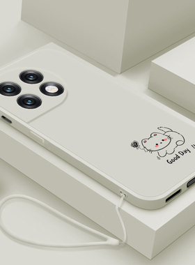 适用一加Ace2手机壳新款1+ace2V液态硅胶保护套1十潮男女生oneplusAce2pro镜头全包防摔软壳创意卡通线条小猫