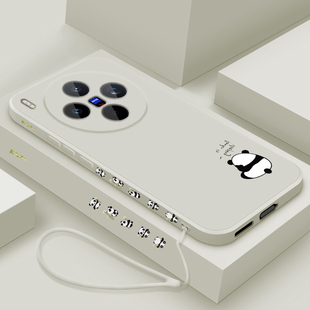 适用vivox300手机壳新款x300pro液态硅胶保护套vivo镜头全包防摔软壳x300潮男女生网红个性创意卡通外壳熊猫