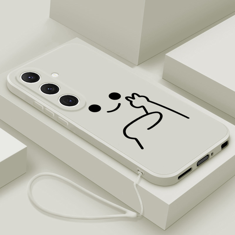 适用三星s24手机壳新款GalaxyS24+液态硅胶保护套十plus潮男女生S24ultra镜头全包s24fe防摔软壳个性创意比耶