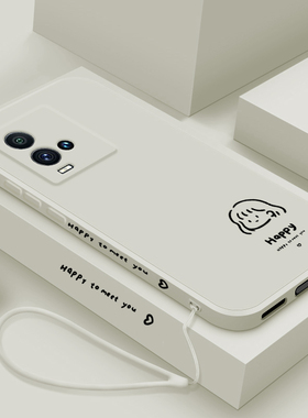 适用iqoo10pro手机壳新款vivo iqoo10液态硅胶软壳男女情侣款iq009镜头全包9por防摔8网红8pr0保护套卡通女孩