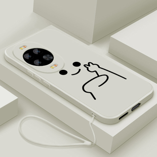 适用华为nova14手机壳新款nova14pro液态硅胶软壳14ultra镜头全包14活力版防摔保护套男女生个性创意卡通比耶