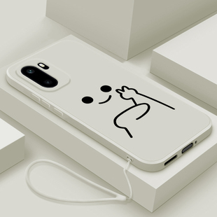 适用一加Ace6手机壳新款1+Ace6T液态硅胶软壳oneplus镜头全包防摔保护套1十男女生oppo个性创意卡通外壳比耶