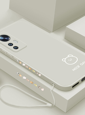 适用红米k50至尊版手机壳个性简画熊和兔k50ultra液态硅胶Redmi磨砂软套v1v0全包摄像头网红男潮女款超薄防摔