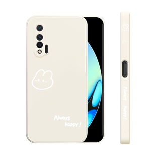 适用华为nova6手机壳新款nova6se液态硅胶保护套5G男女款4G镜头全包防摔软壳JNY简约WLZ-AL10个性外壳开心兔