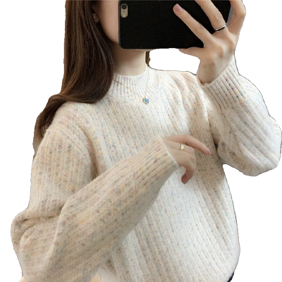 冬季半高领加厚毛衣女2024新款