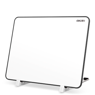 得力桌面小白板单双面白板可手持带支架可擦写桌面写字板磁性白板儿童家用教学留言备忘记事板直播间提示板
