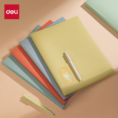 得力觅光肤感资料册插页孕检收纳文件夹透明文件报告单收纳整理翻页收集册学习资料整理收纳册袋试卷收纳册