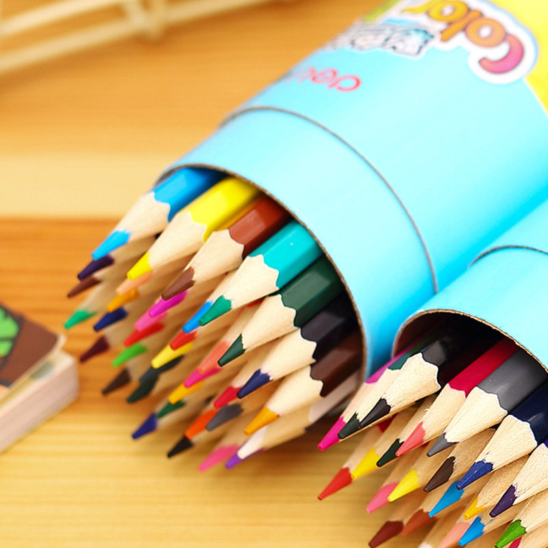 包邮得力彩色铅笔36色盒装绘画7015铅笔画画铅笔彩铅儿童