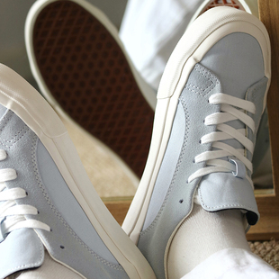 复古男女透气帆布低帮滑板鞋 Wanswer 海盐蓝美式 新款 顽尔2026夏季