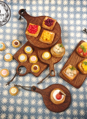 派淇汏食玩糖果娃屋diy小模型迷你粘土成品下午茶蛋糕点心