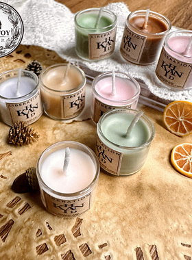 6分派家食玩bjd迷你袖珍生活厨房成品配件微缩手工渐变香薰蜡烛