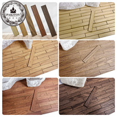 diy娃娃小屋迷你微缩拼装 手工模型背胶木质纹路效果地板条地砖条