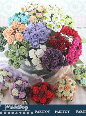 dollhouse派淇汏diy小屋迷你娃家玩具模型配件植物装饰成品纸花