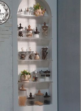 dollhouse生活配件pakitoy娃娃手工迷你玻璃成品微缩储物罐