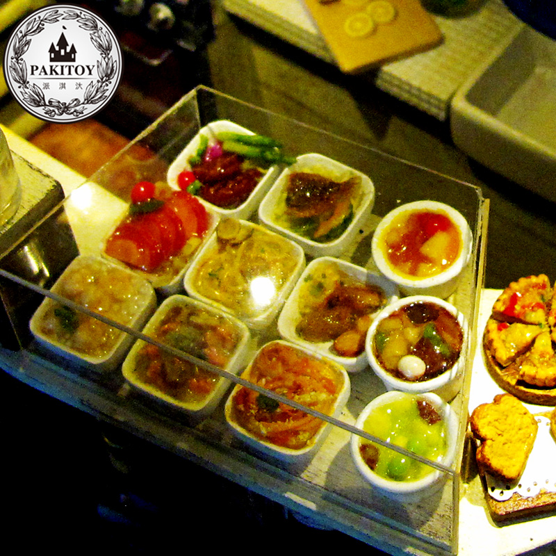 派淇汏娃娃屋食玩手工黏土食物