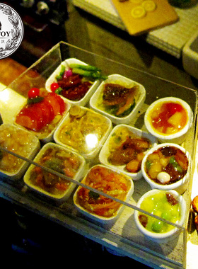 派淇汏娃娃屋食玩手工拼装黏土制成品爱尔兰厨房餐厅食物配件组