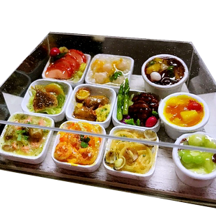 派淇汏娃娃屋食玩手工拼装黏土制成品爱尔兰厨房餐厅食物配件组