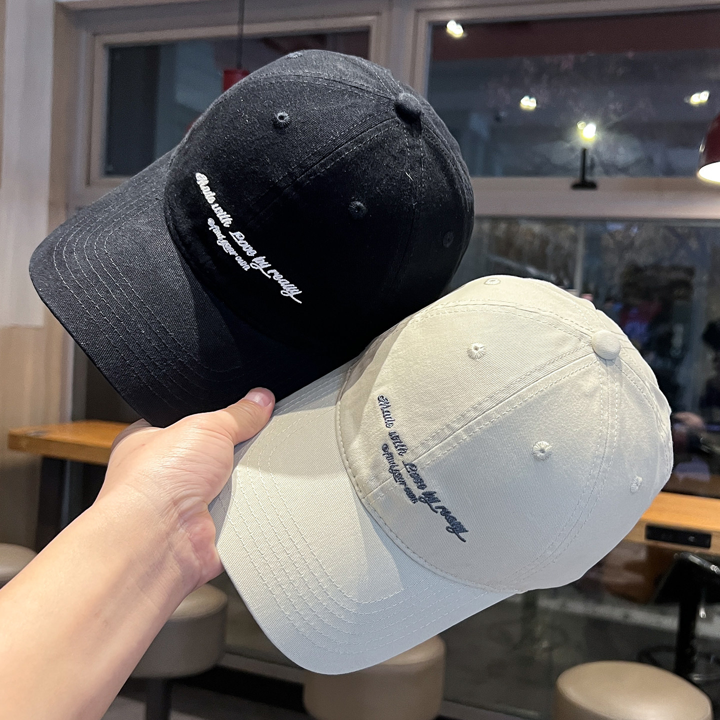 2026英文字母刺绣棒球帽男女春夏季百搭显脸小鸭舌帽防晒遮阳帽子
