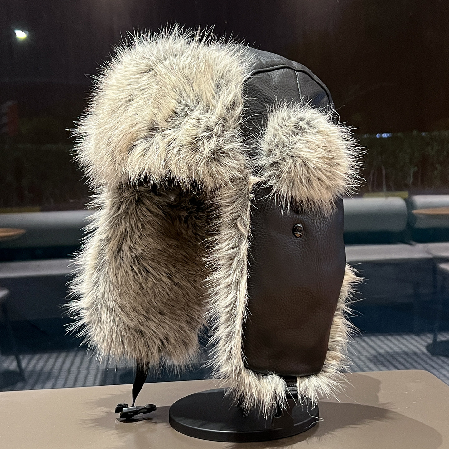 毛绒仿皮草雷锋帽男女东北骑车雪地帽冬季加厚加绒防寒飞行员帽子