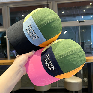 2025新款韩系拼色棒球帽男女亲子款夏季速干防晒帽户外运动鸭舌帽