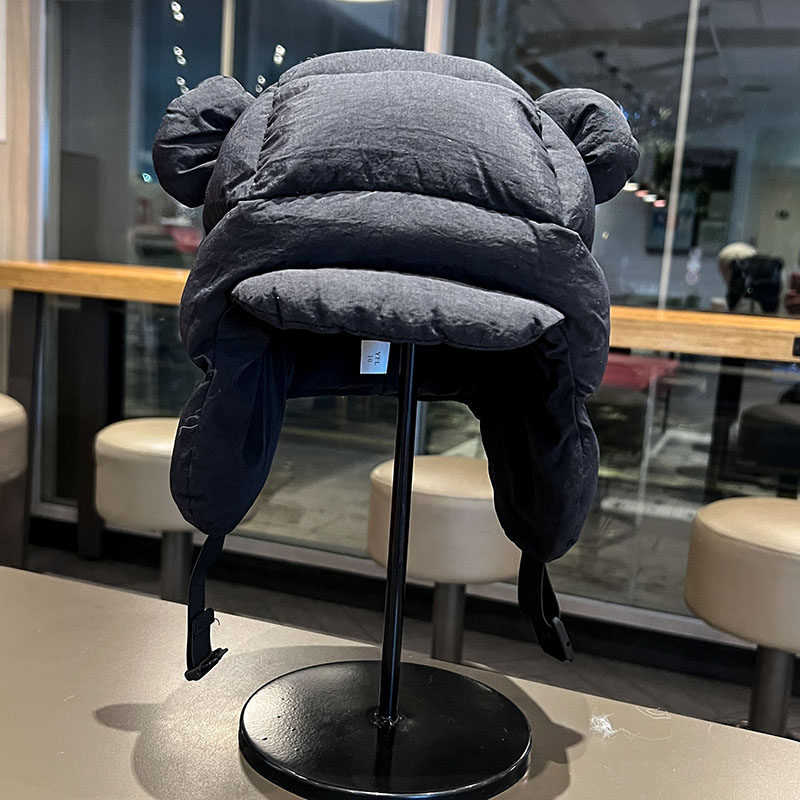 羽绒棉雷锋帽女可爱小熊耳朵套头帽东北冬季骑车防风护耳飞行帽子,服饰配件/皮带/帽子/围巾,帽子,淘宝优惠券,粉丝福利购,淘宝优惠卷