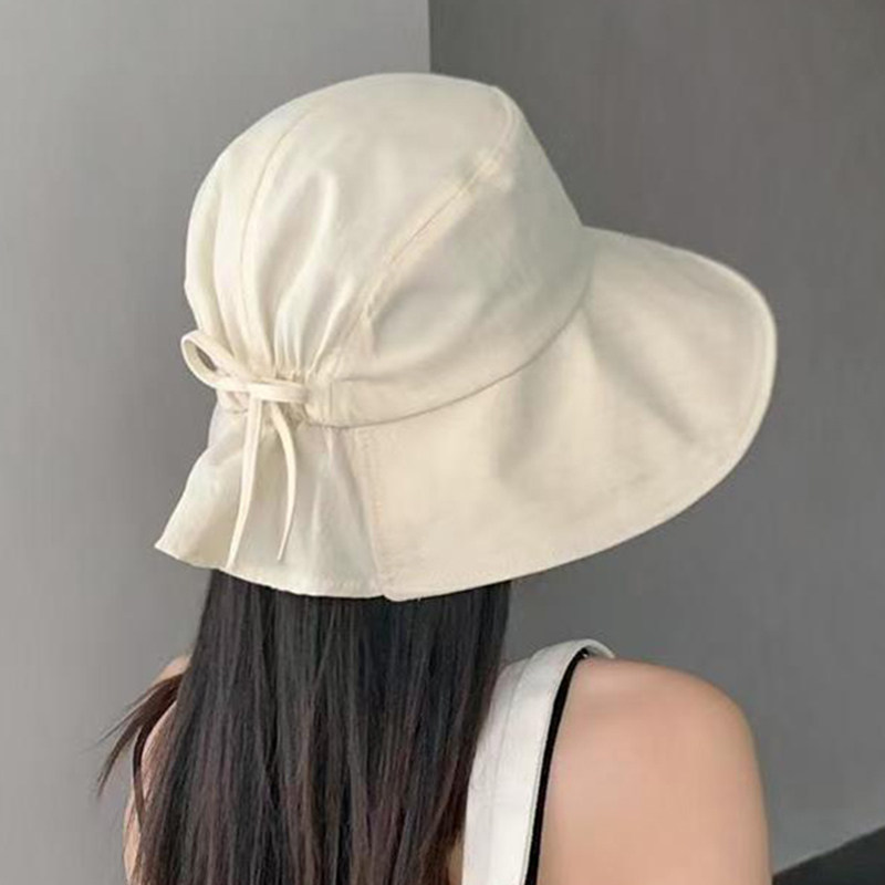 黑色渔夫帽女夏季新款防晒太阳帽洋气流行超好看的妈妈女士遮阳帽