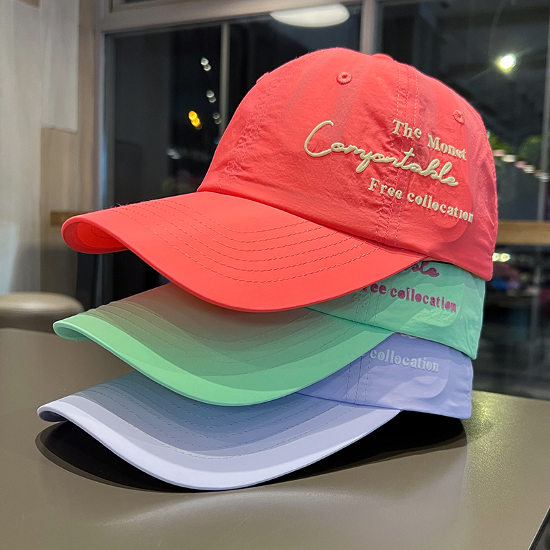 2025新款侧边潮字母棒球帽女户外运动春夏天速干薄款透气鸭舌帽子