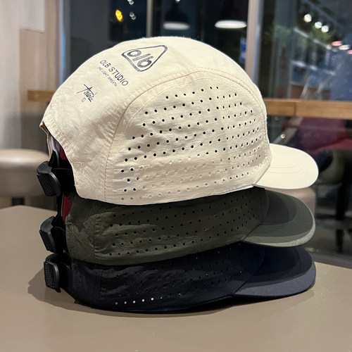 夏季速干网孔透气短檐帽子男女户外遮阳鸭舌帽潮牌百搭休闲棒球帽