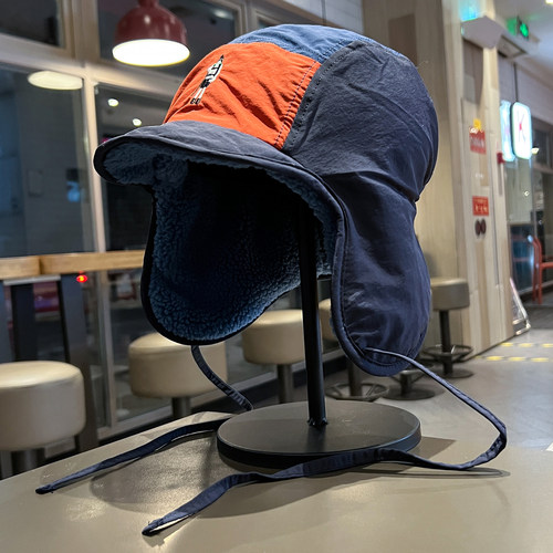 复古拼色飞行员帽子男女户外骑车登山护耳帽秋冬季加厚加绒雷锋帽