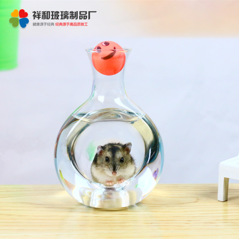 仓鼠冰窝降温避暑房加冰块冰酒壶冰屋消暑玻璃窝养花器装饰插花瓶