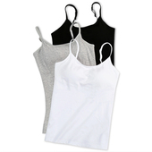 吊带背心女带胸垫无钢圈可调肩带一体式 易穿性感防走光内搭打底夏