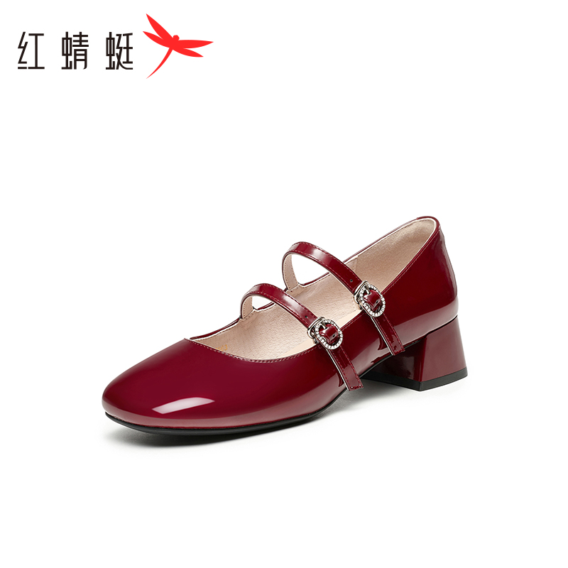 红蜻蜓玛丽珍女鞋婚鞋新娘2024
