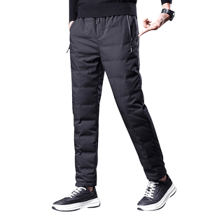 高端品牌羽绒裤男士超轻便冬季零下40度外穿裤子防风防水加厚棉裤