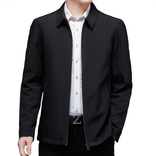 2025年春秋季行政夹克男士商务外套春季新款宽松时尚中年潮流外衣