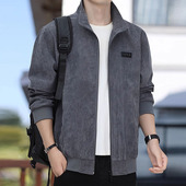 休闲夹克时尚 春秋灯芯绒男士 修身 新款 宽松舒适外衣 外套2026年春季