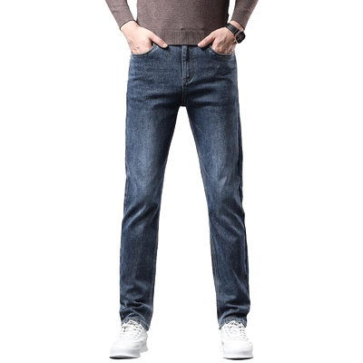 秋冬款牛仔裤男士潮牌宽松直筒裤