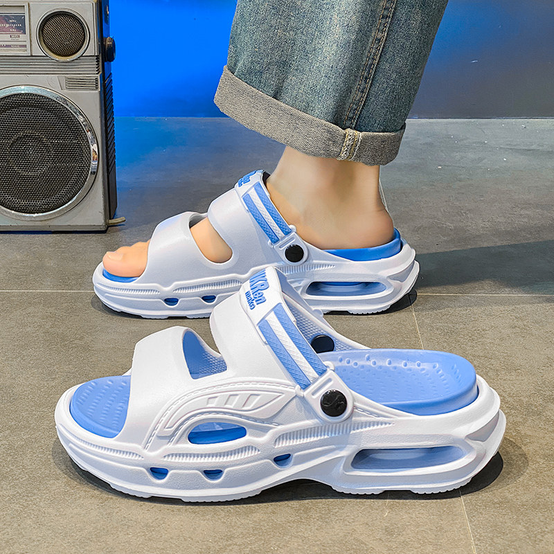 凉鞋男款夏季外穿防滑防臭踩屎感青少年运动开车两用大码沙滩拖鞋