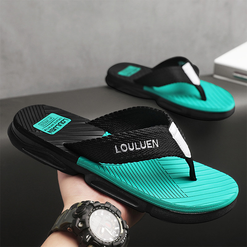 广东人字拖男款夏季外穿运动防滑防臭软底夹脚拖鞋男士户外沙滩鞋