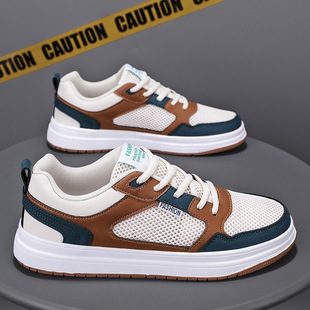 男鞋2026新款秋冬潮流百搭轻便软底防臭运动休闲网面板鞋男士网鞋