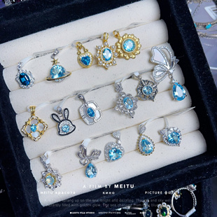 10.14更新【托帕石吊坠】天然托帕石项链吊坠女s925纯银轻奢礼物