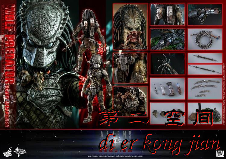 hottoys ht 1/6铁血战士avp独狼2.0 wolf predator 重装版 mms443