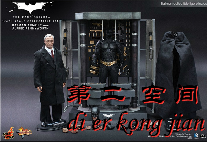 包邮顺丰 hottoys ht 1/6蝙蝠侠 管家 武器装备格纳库中套 mms235