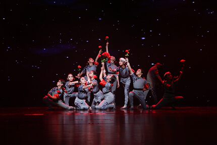 儿童映山红舞蹈演出服红星闪闪绣红旗送红军战地花开别样红舞蹈服