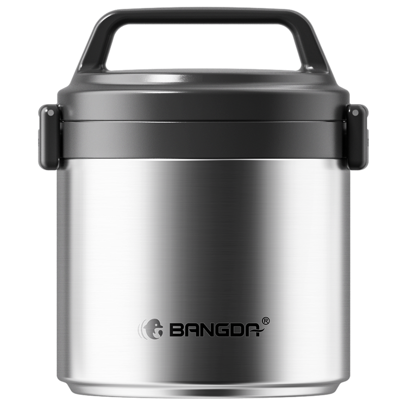 邦达保温饭盒上班族超长保温饭桶316L大容量家用不锈钢多层饭盒桶