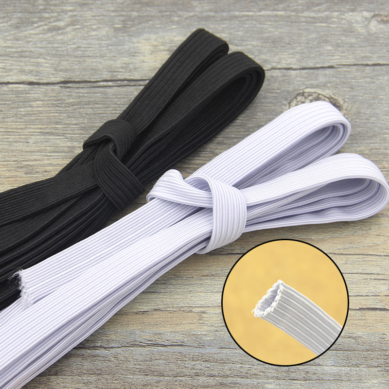 黑色白色双层扁松紧带衣服裤子宽橡皮筋宝宝高弹力松紧织带松紧绳