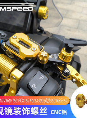 适用本田ADV160/150 PCX160 Forza佛沙NSS350改装后视镜装饰螺丝